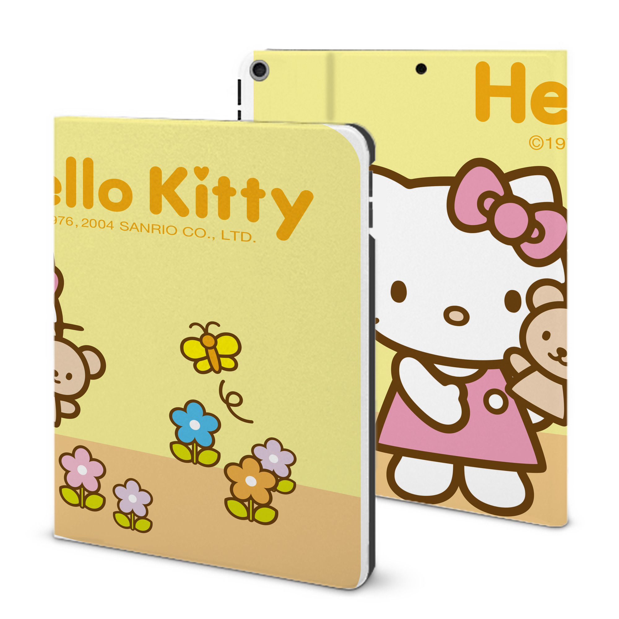 （画像用） Hello Kitty ハローキティ IPad ケース ブック型 PUレザー TPU 耐衝撃 軽量 薄型 ペン収納なし 全面保護 IPad 各モデル対応